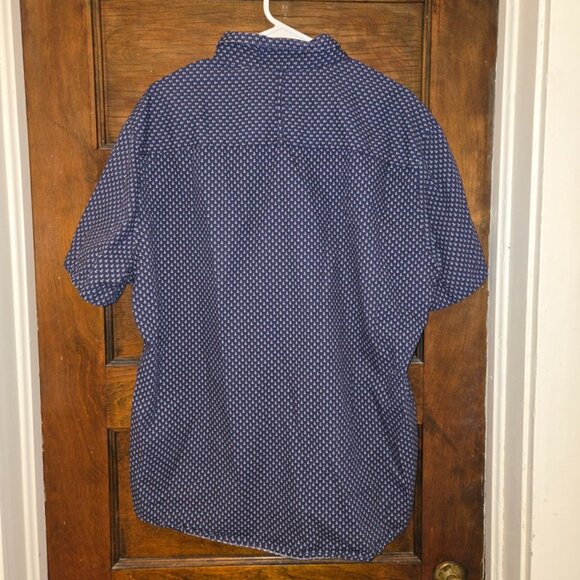 Johnston Murphy Geometric Anchors Short Sleeve Button Up Shirt Mens XL LOT OF 2 - Picture 12 of 13